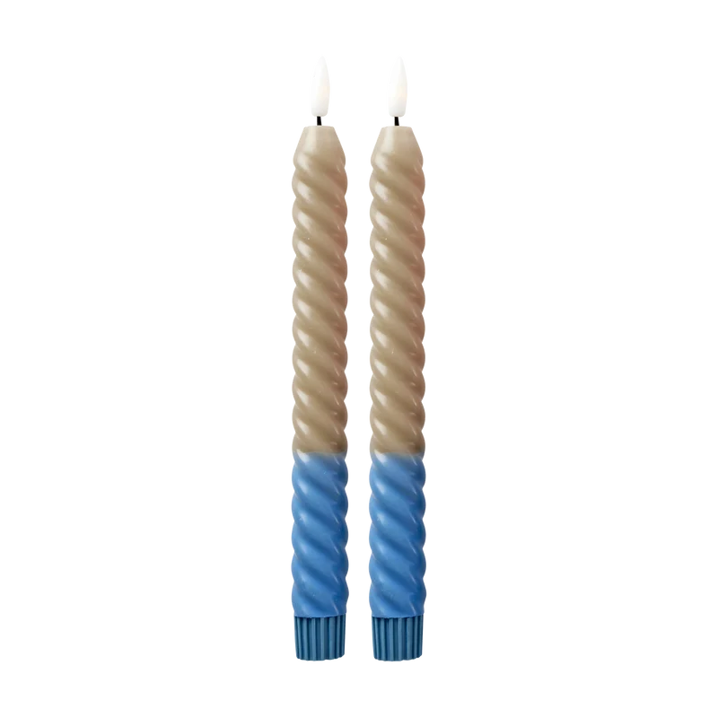 LED Stearinlys - Sand - 2-pak