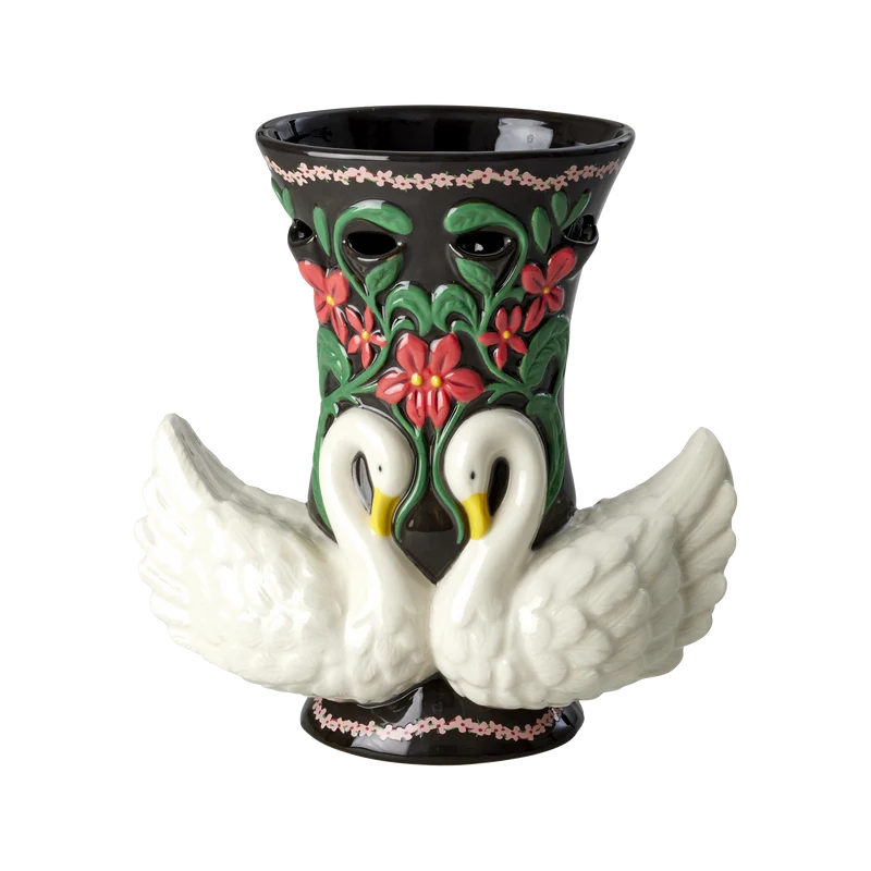 Svane Keramik Vase - Brun