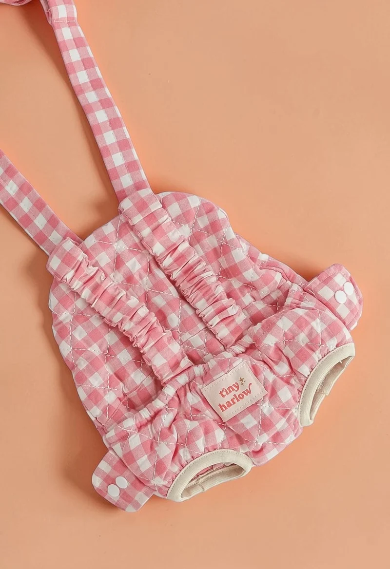 Porte-bébé poupée - Vichy Rose