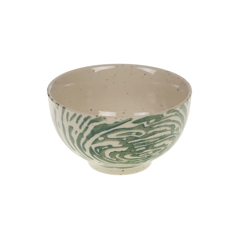 Bol en Grès Artisanal Vert Lia