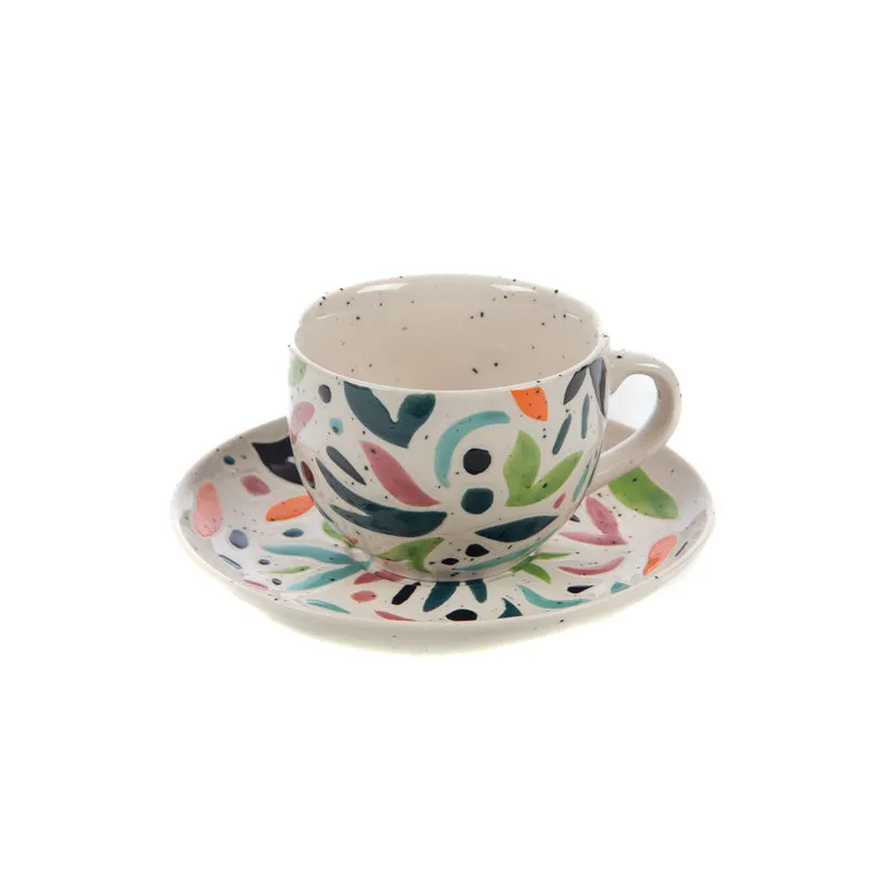 Tasse à Thé & Soucoupe Grès St Amalia