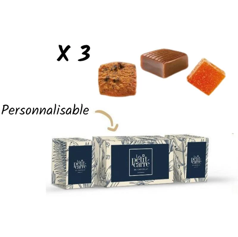 Petite papillote 3 friandises Le Petit Carré Gourmand® personnalisable 🇫🇷