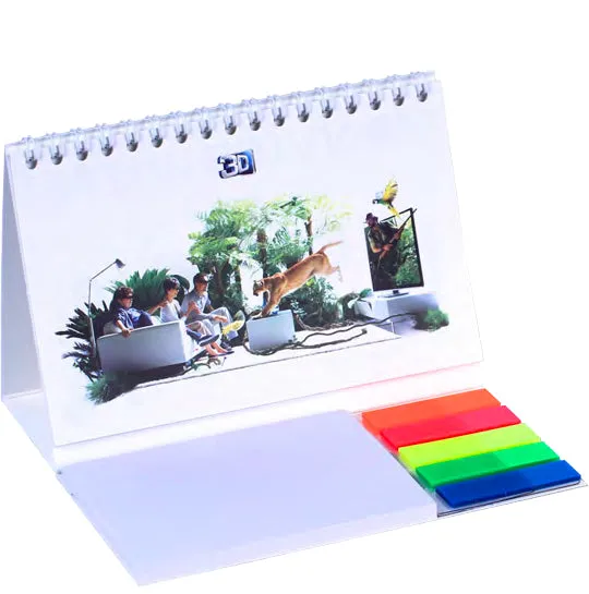 Calendrier chevalet avec bloc-notes et notes adhésives personnalisé 🇫🇷