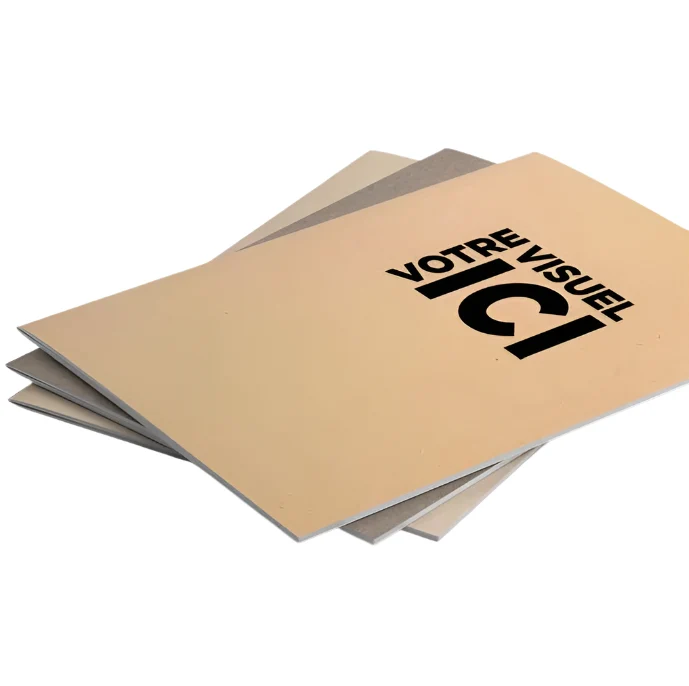Carnet A5 reliure métallique couverture souple en papier upcyclé ♻️ personnalisé impression 1 couleur 🇫🇷