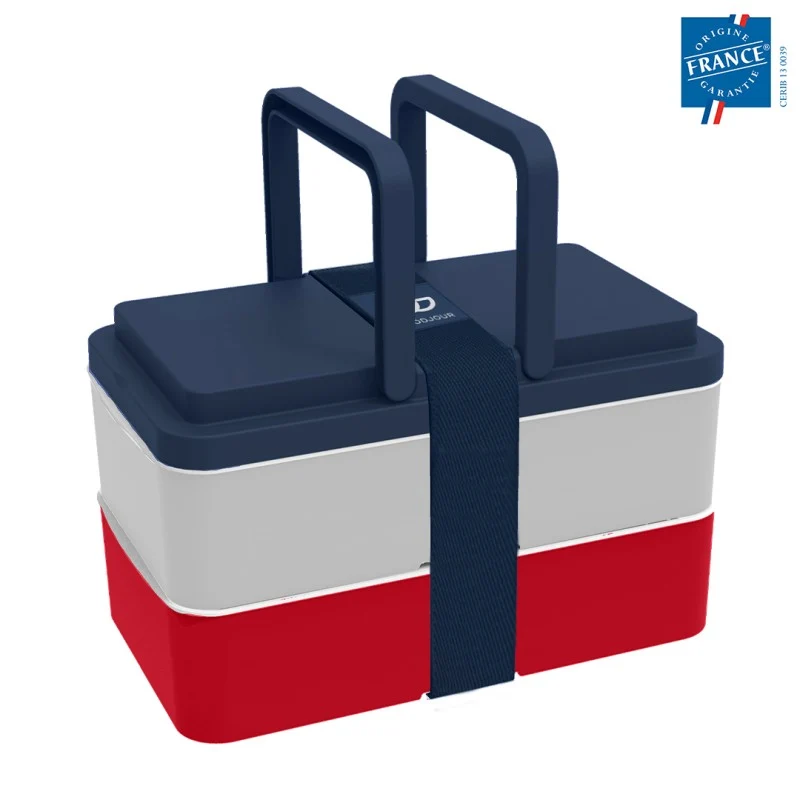 Lunchbox 2 compartiments avec poignée personnalisable 🇫🇷