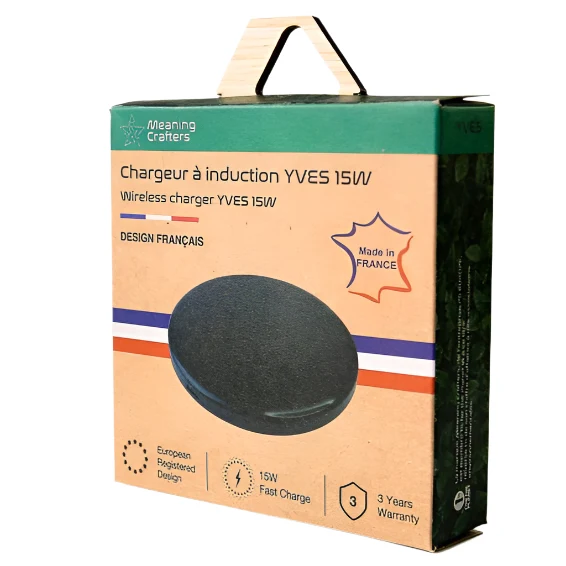 Chargeur à induction 15W garanti 3 ans personnalisable 🇫🇷