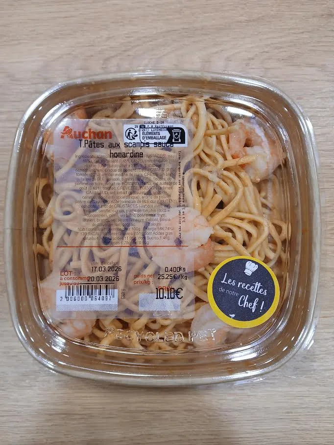 Pâtes aux scampis
