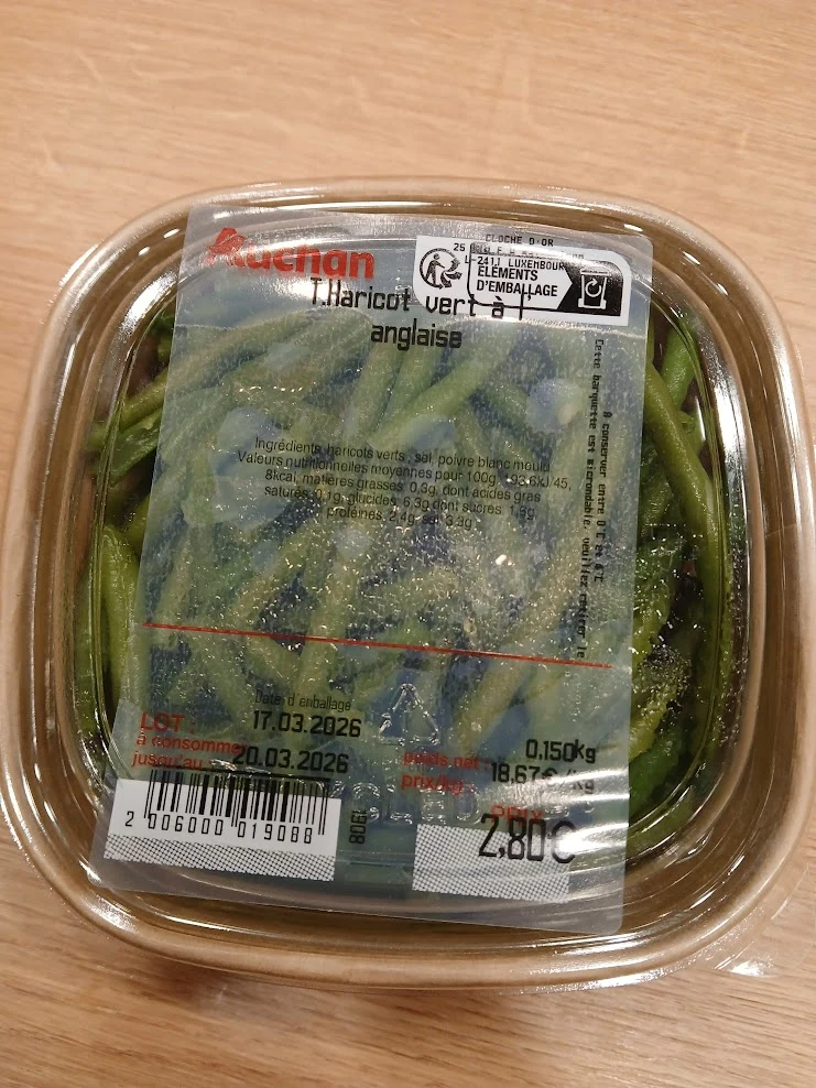 Haricots vert à l’anglaise