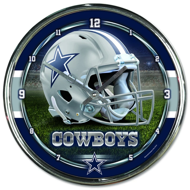 Dallas Cowboys Chrome Plated Clock