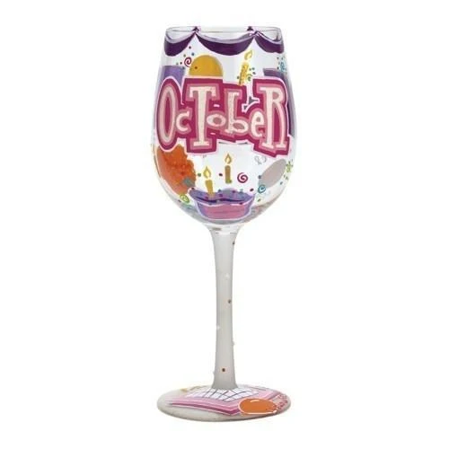 Happy October Wine Glass by Lolita®