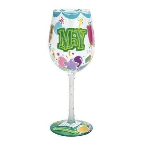 Happy May Wine Glass by Lolita®