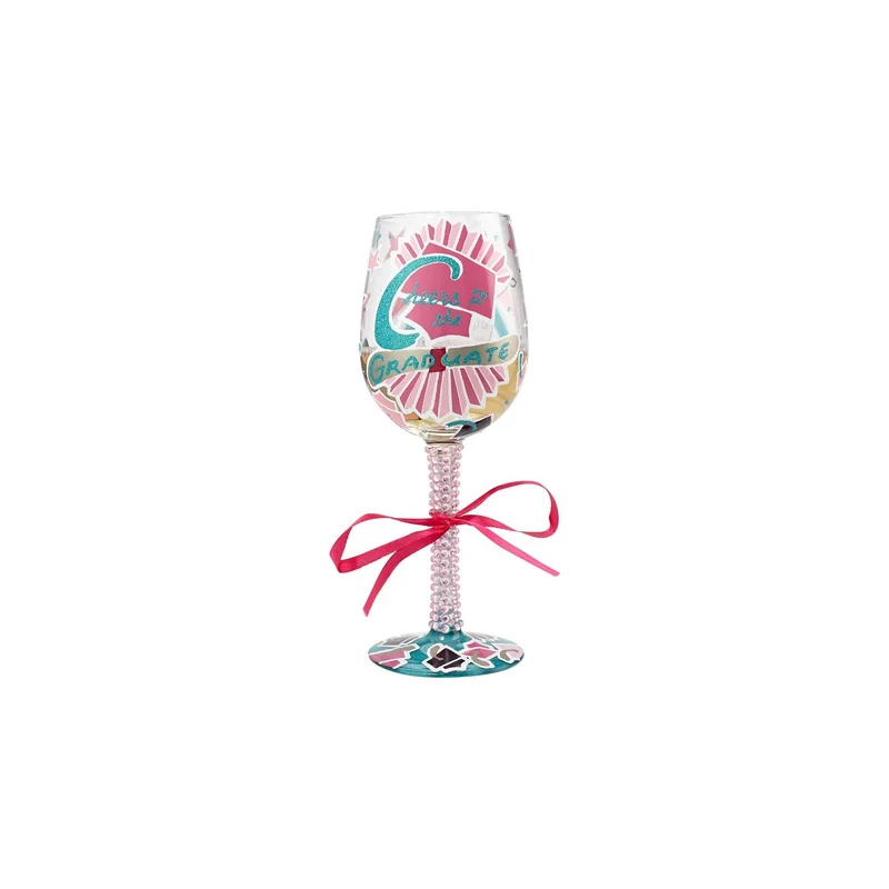 Cheers To The Graduate Wine Glass by Lolita®