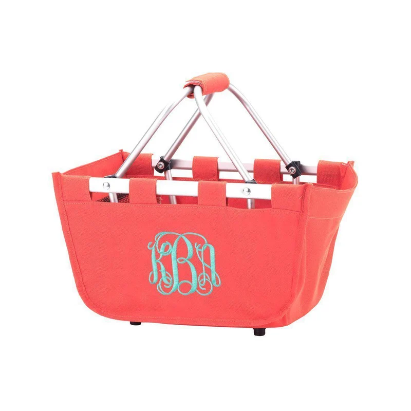 Coral Mini Market Tote - Personalized