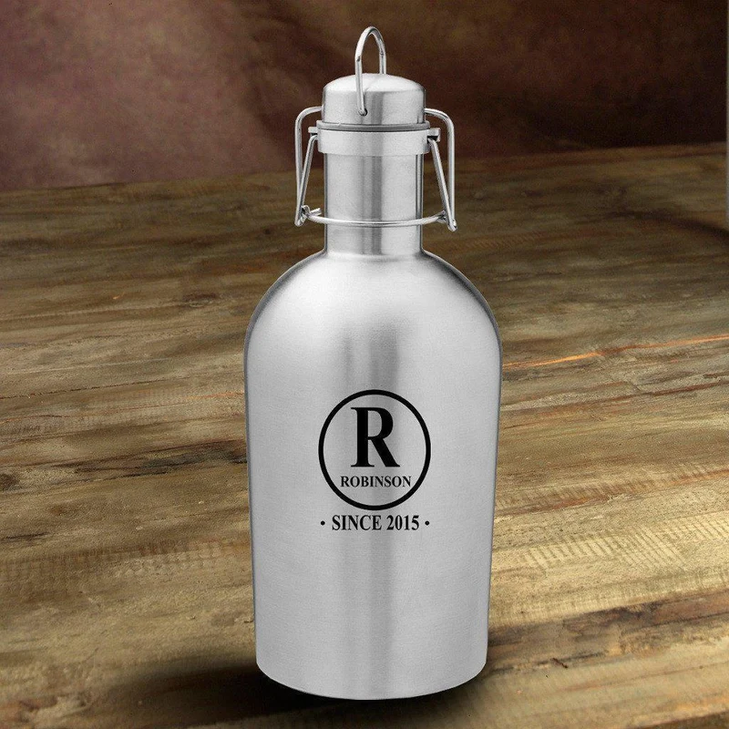 Initial Personalized Stainless Steel Growler