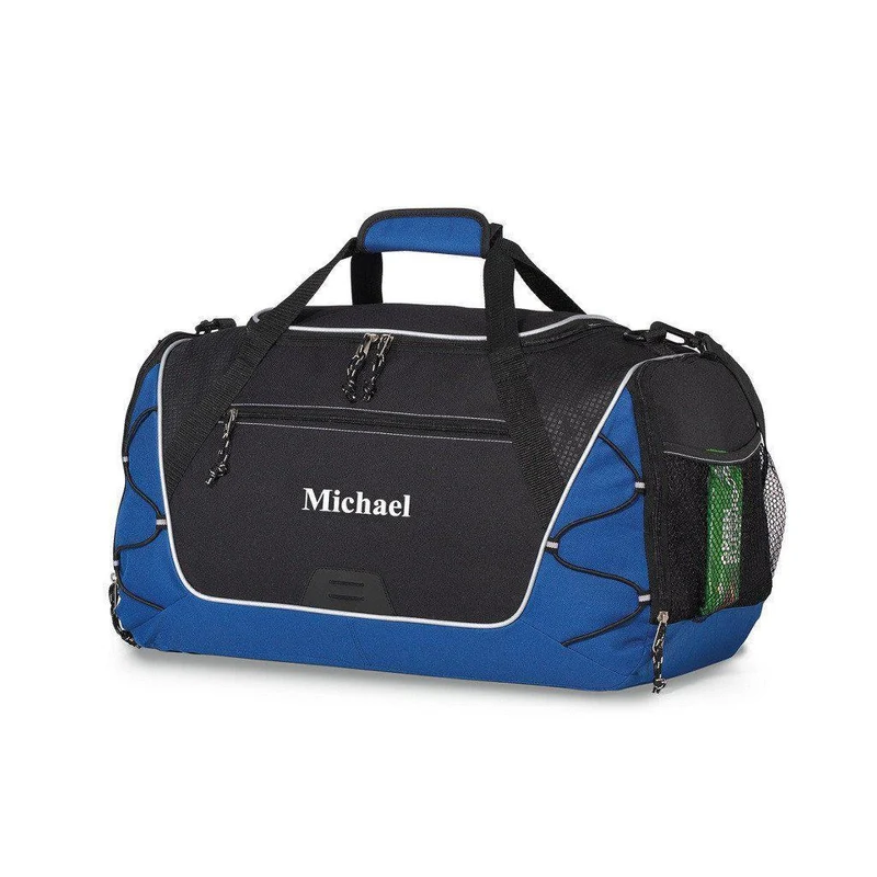 Sports Personalized Blue Duffel Bag
