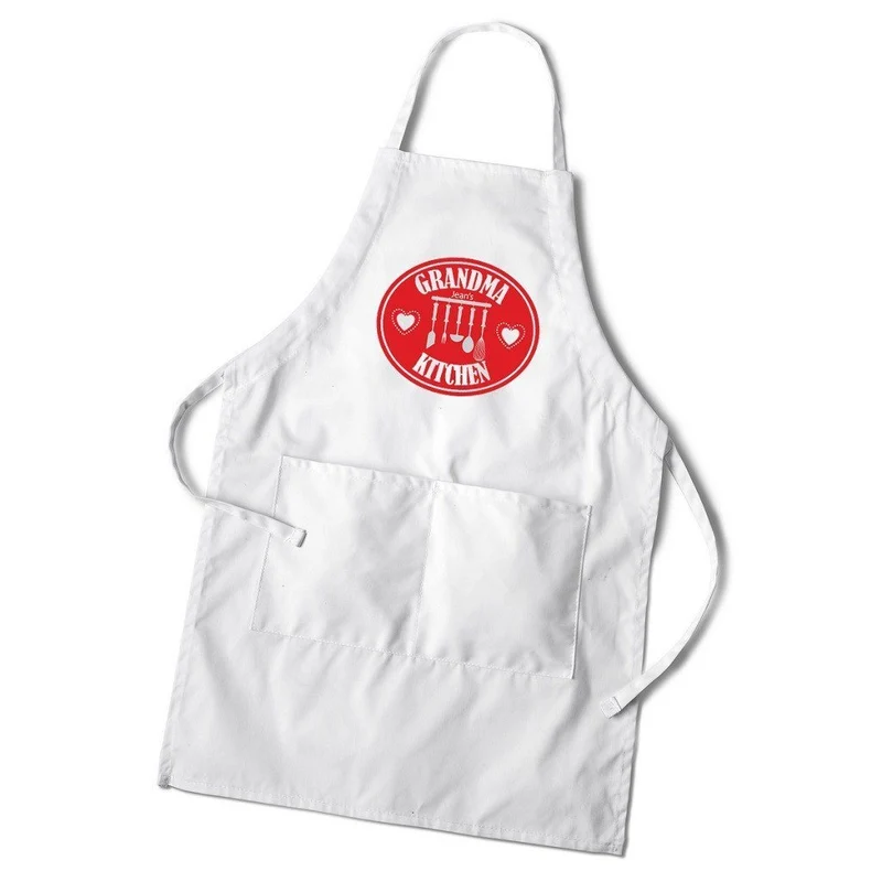 Hearts Women's Personalized White Apron