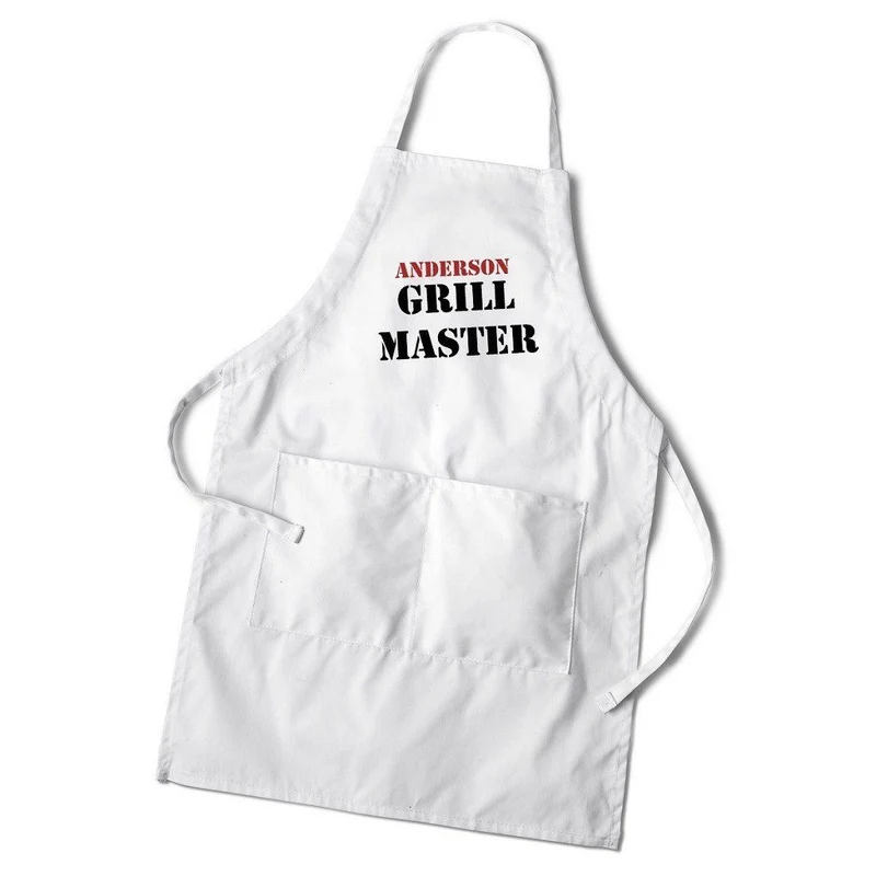 Grill Master Personalized White Apron