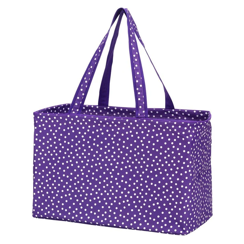 Purple Scattered Dot Ultimate Tote - Personalized