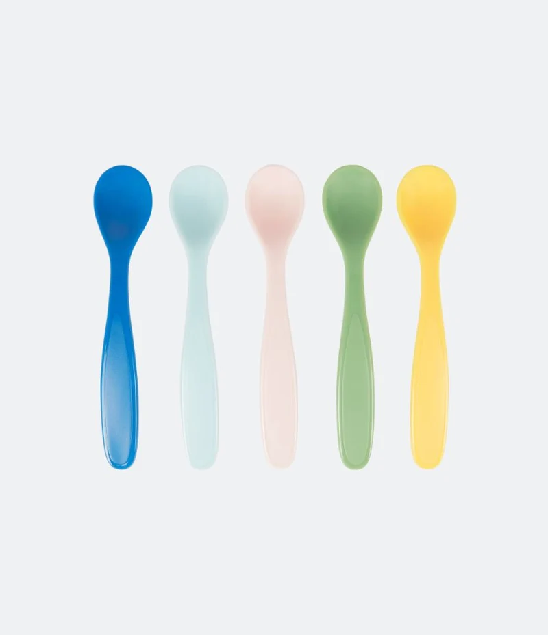 Lot de 5 cuillères souples bébé - Dès 6 mois