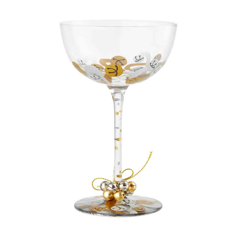 Jingle Bells Coupe Glass by Lolita