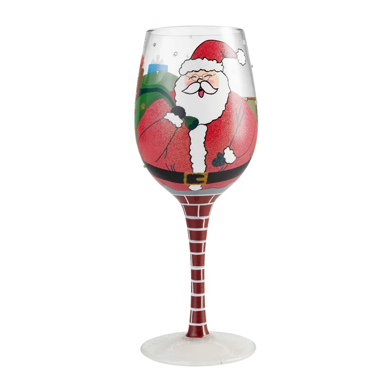 Stuck Santa Wine Glass by Lolita®