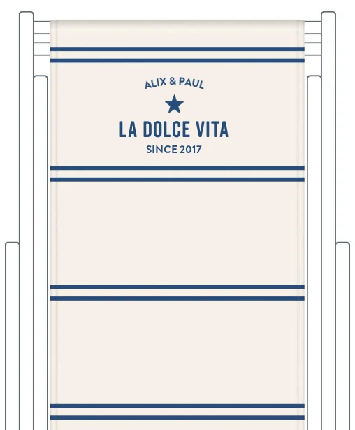 Toile de transat personnalisée Deauville