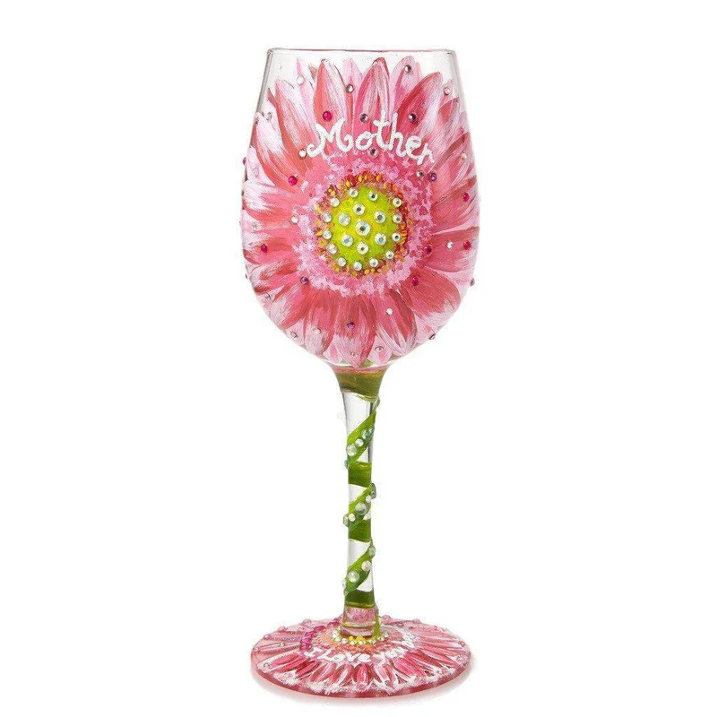 Mom's Love in Bloom Wine Glass by Lolita®