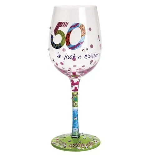 50 is Just a Number Wine Glass by Lolita®