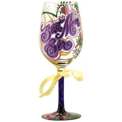 Best Mom Ever Wine Glass by Lolita®