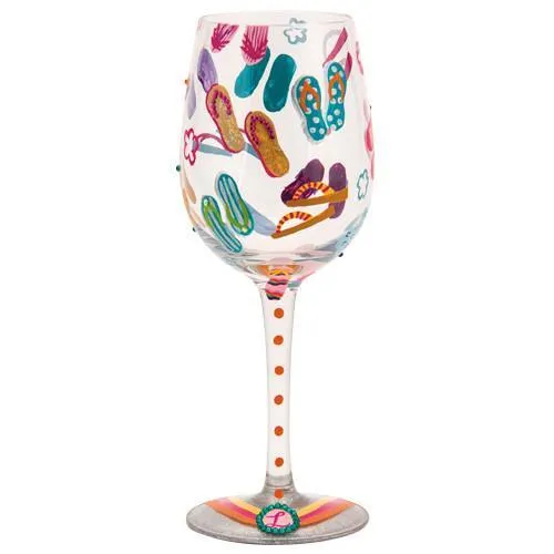 Flip Flops Too Wine Glass by Lolita®