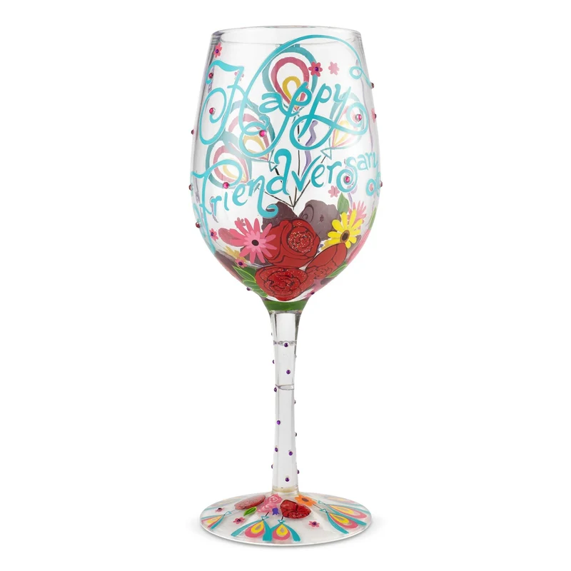 Happy Friendversary Wine Glass by Lolita®