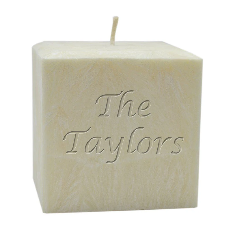 4" Hand Poured Name/Phrase Palm Wax Candle - Unscented