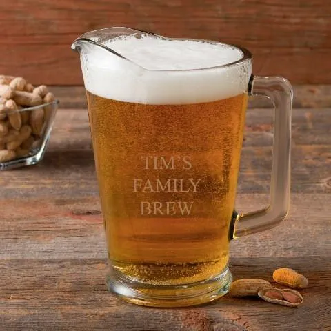 60 oz. Personalized Glass Pitcher