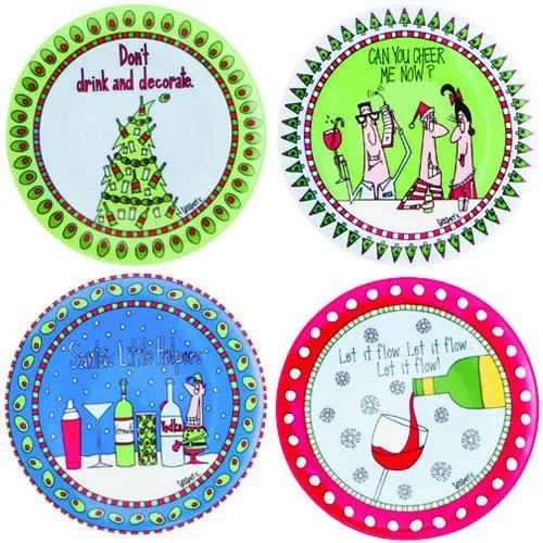 Simply Christmas Cocktail Plates - Set of 4