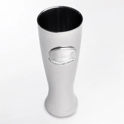 Gunmetal Pilsner with Pewter Medallion - Personalized