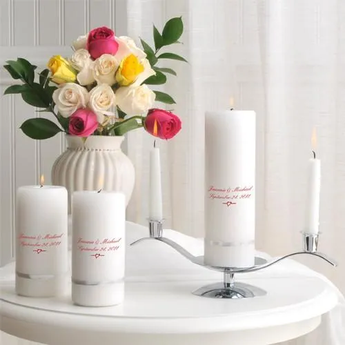 Deluxe Wedding Personalized Unity Candle Set