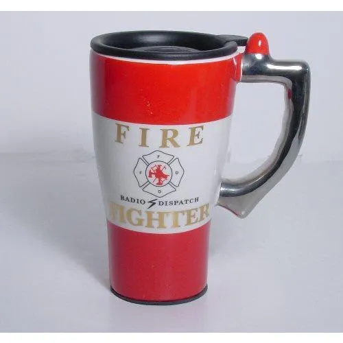 Fire Fighter Ceramic Travel Mug