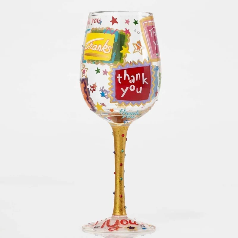 Thank You. Thank You Wine Glass by Lolita®