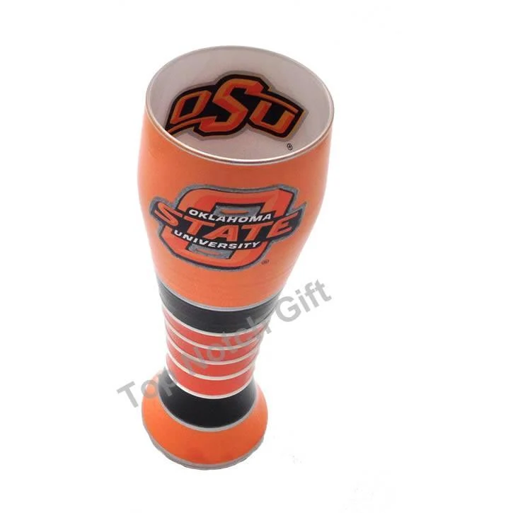 Oklahoma State University Artisan Hand Painted Pilsner Glass