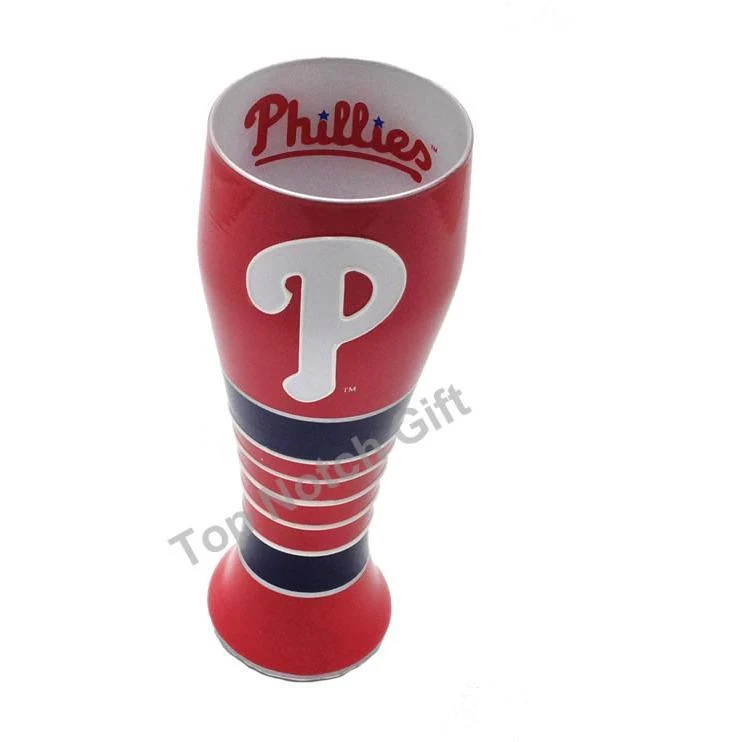 Philadelphia Phillies Artisan Hand Painted Pilsner Glass