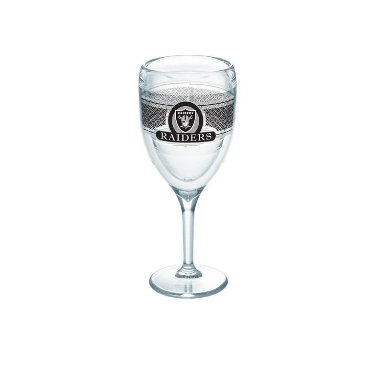 Oakland Raiders 9 oz. Tervis Wine Glass - (Set of 2)