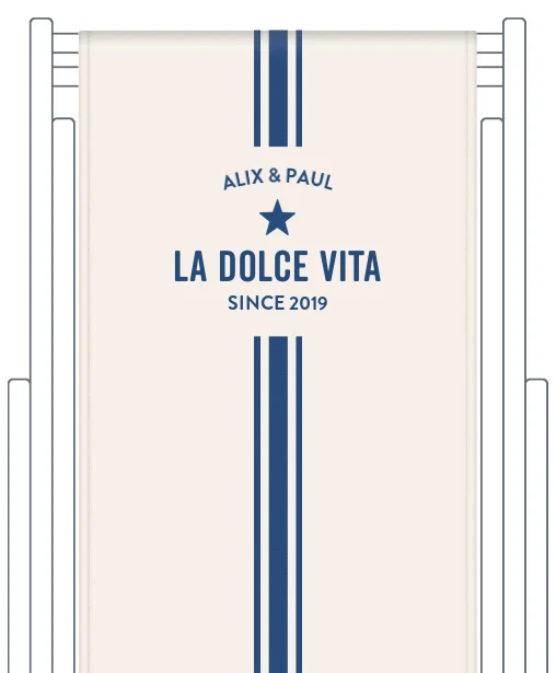 Toile de transat personnalisée Biarritz
