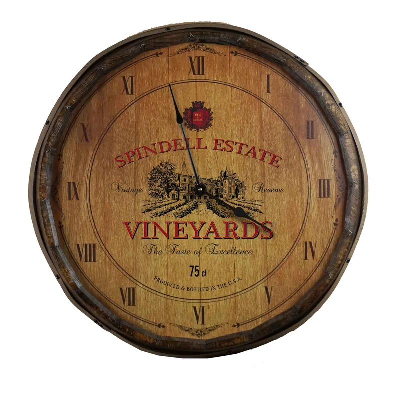 Vineyard Quarter Barrel Clock - Personalized