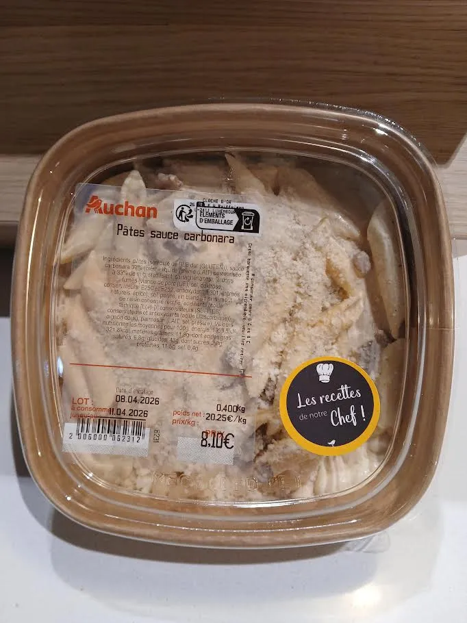 Pâte fraiche sauce carbonara