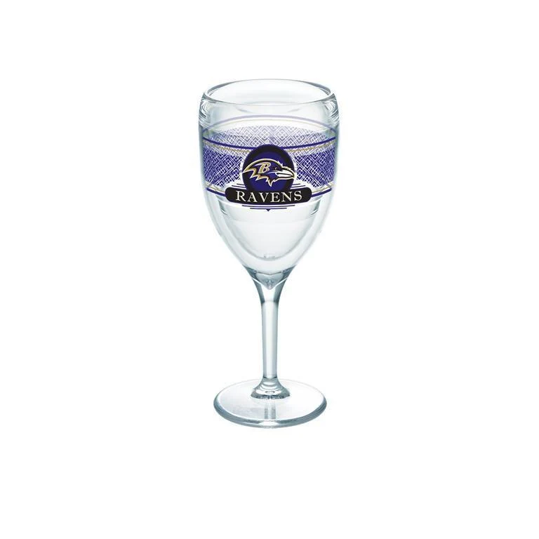 Baltimore Ravens 9 oz. Tervis Wine Glass - (Set of 2)