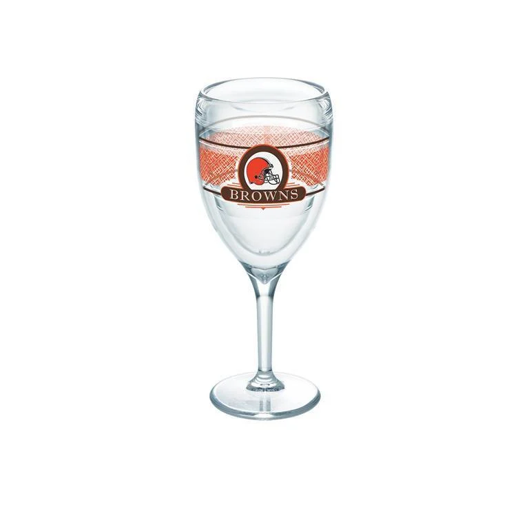 Cleveland Browns 9 oz. Tervis Wine Glass - (Set of 2)