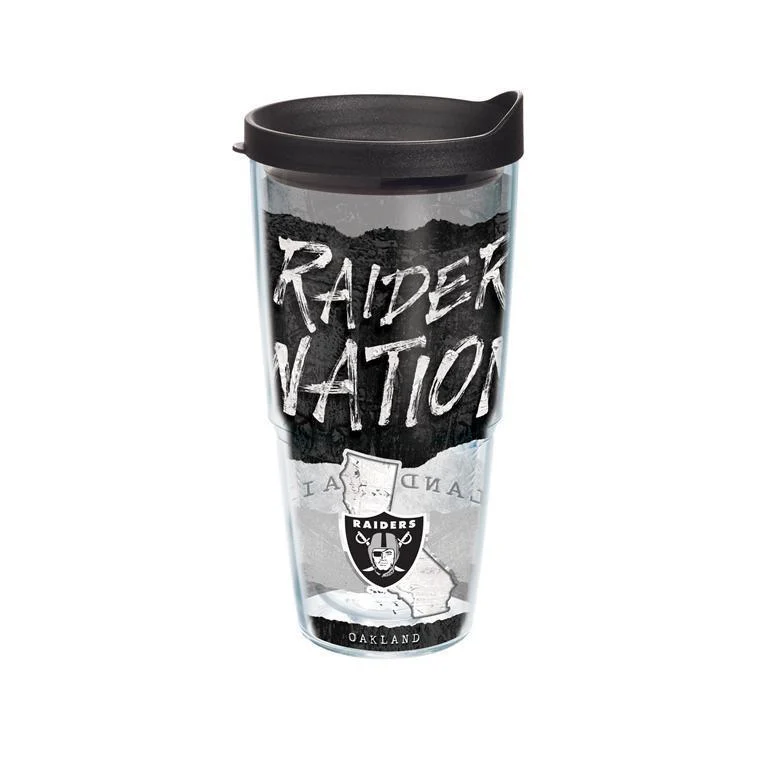 Oakland Raiders Statement 24 oz. Tervis Tumbler with Lid - (Set of 2)