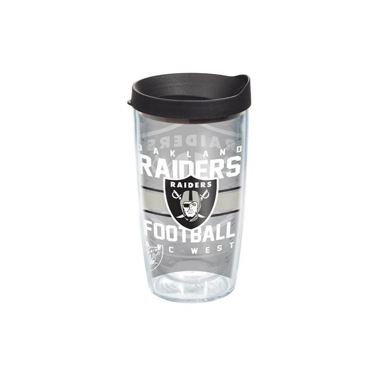 Oakland Raiders Gridiron 16 oz. Tervis Tumbler with Lid - (Set of 2)