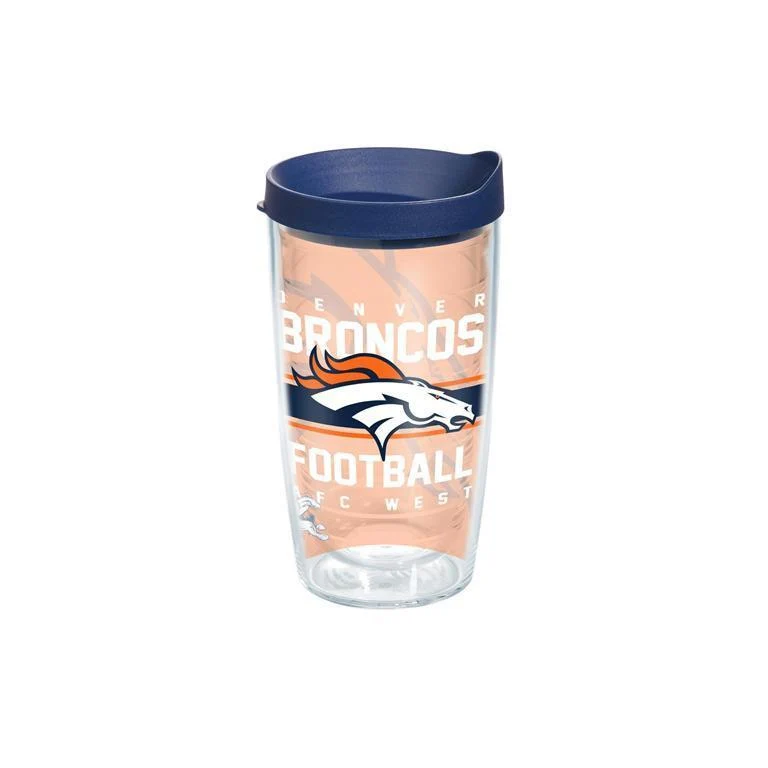 Denver Broncos Gridiron 16 oz. Tervis Tumbler with Lid - (Set of 2)