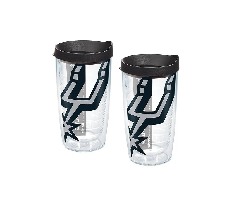San Antonio Spurs Colossal 16 oz. Tervis Tumbler with Lid - (Set of 2)
